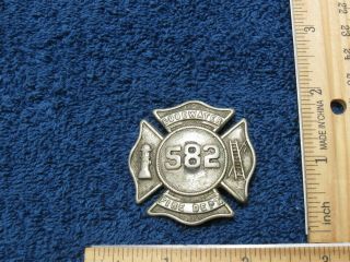 Vintage Edgewater Fire Department Fireman Badge Staten Island York