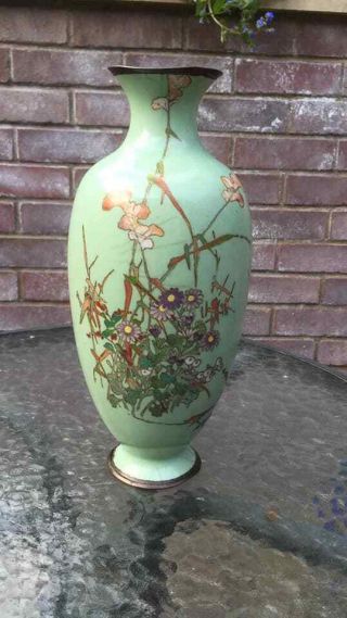 A Large Japanese Cloisonne Vase Meiji Period