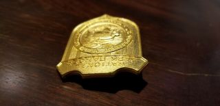 Vintage Rare National Park Ranger Badge 24kt Karatclad Gold Plated S/N 10907 2