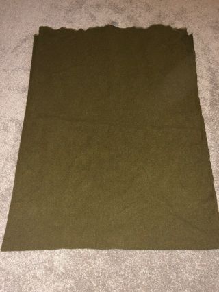Us Army Ww2 Wool Field Blanket 80”x56” Green Old Stock