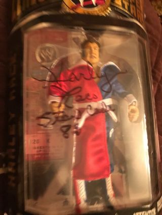 Harley Race Autographed Action Figure Rare Aew Starcade Wrestlemania Vintage Wwe