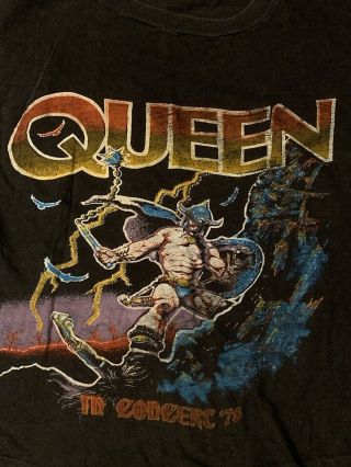 Vtg Queen T Shirt Tour Talking Heads Police Beatles Clash Ac Dc Smiths Cure The