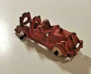 1930 ' S ARCADE CAST IRON FIRE TRUCK (RED) WHITE WHEELS COOL RARE TRUCK 5