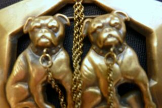 Charming Joseff of Hollywood Double Bull Dog Brooch 2