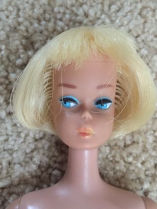 Vintage Pale Blonde American Girl Barbie Buttery Yellow Lips