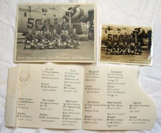 Vintage Photograph 1945 U.  S.  Air Force Combat Crew 412 Walla Walla Wa 423 Pl