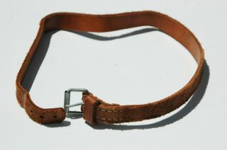 Wwii German Equipment Brown Leather Equipment Strap Maker Marked