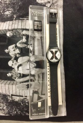 Swatch Watch X Rated 1987 GB406 With Case Straight Edge 2