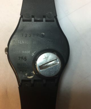 Swatch Watch X Rated 1987 GB406 With Case Straight Edge 7