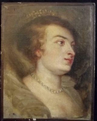 18th CENTURY ANTIQUE OLD MASTER OIL PAINTING PORTRAIT OF NOBLE LADY VAN DYCK? 2