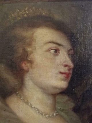 18th CENTURY ANTIQUE OLD MASTER OIL PAINTING PORTRAIT OF NOBLE LADY VAN DYCK? 3