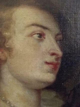 18th CENTURY ANTIQUE OLD MASTER OIL PAINTING PORTRAIT OF NOBLE LADY VAN DYCK? 4
