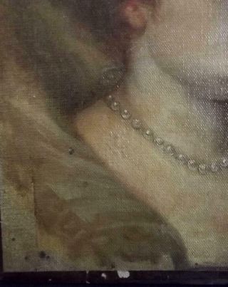 18th CENTURY ANTIQUE OLD MASTER OIL PAINTING PORTRAIT OF NOBLE LADY VAN DYCK? 6