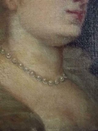 18th CENTURY ANTIQUE OLD MASTER OIL PAINTING PORTRAIT OF NOBLE LADY VAN DYCK? 7