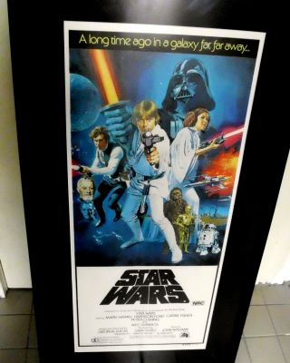 Star Wars Vintage Australian Daybill 1977 Immaculate Framed