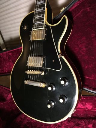 Vintage 1973 Gibson Les Paul Custom Black Beauty with Case 3
