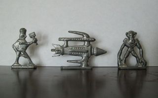 Buck Rogers - 25th Century - Aliens/space Ship - Lead Char.  - Set Of 3 From 1930 