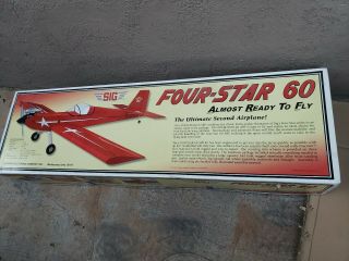 Vintage Rc Balsa Plane Arf Kit Sig Four Star 60