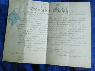 King Edward Viii Rare Signed Document In 1936 As King