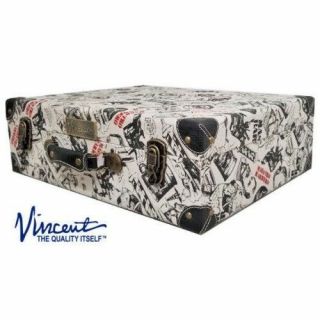 Vincent Nostalgic Mastercase Barber Clipper Tool Case Vt10152 Vintage White