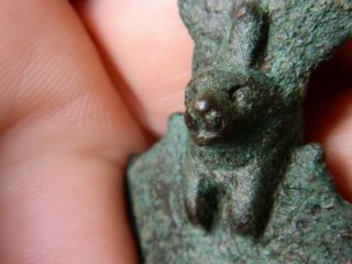 Rare Roman Romano British Bronze Fibula Brooch Cat / Rabbit ? Detecting Detector