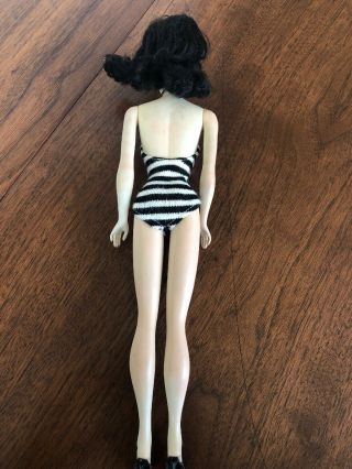 RARE Vintage 1959 850 3 Barbie BODY with Ponytail HEAD - Stripe Swimsuit 4