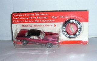 Htf Vintage 1969 Hot Wheels Redline Custom Eldorado Rose Nmoc