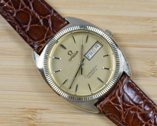 Vintage Omega Constellation Day Date Gold Filled Quartz Men 