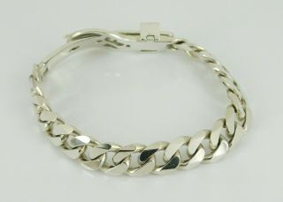 Vintage Sterling Silver Belt Buckle Bracelet 8 1/8 