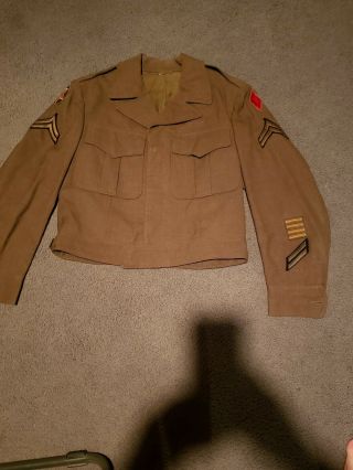 Ww2/korean War Ike Jacket 38s With Patches