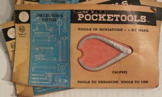 Vintage Miniature Calipers Marx Pocket Tool Calipers Carpentry Mechanic1950s 196