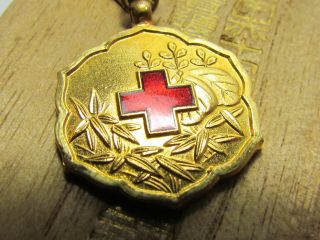 Ww2 Japanese Red Cross Nurse Badge War Army Navy Pin Medic Bag Cap Medal Wwii