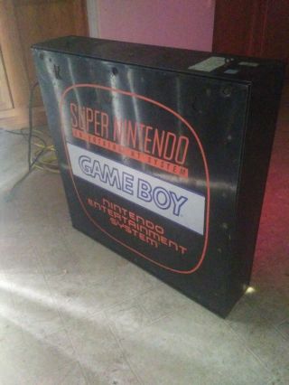 NINTENDO Gaming Systems Rare Game Boy/Super Nintendo Light - Up arcade Sign 4