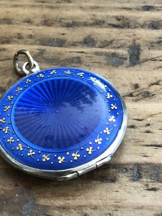 Aksel Holmsen Sterling Silver Enamel Locket Norway Norwegian