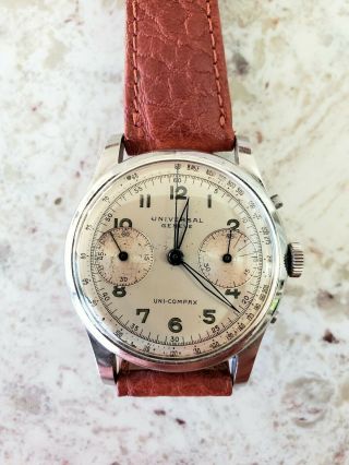 Vintage 36mm Universal Geneve Uni Compax Chronograph Wrist Watch