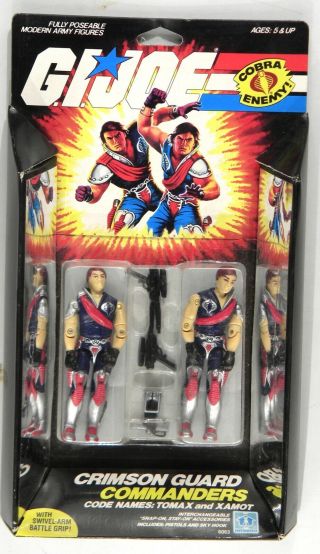 Hasbro G.  I.  Joe Crimson Guard Commanders Tomax Xamot Rare Factory C - 8,