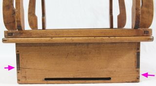Antique Japanese Signed Wood Kotatsu Stand Hibachi Brazier Copper Liner 7