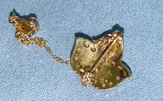 Vintage AKA Alpha Kappa Alpha marked BSM 14K Gold Seed Pearl Sorority Leaf Pin 8