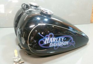 OEM Harley Davidson vintage Gas Tank Split Fuel Springer Softail Vtg 1980s 3