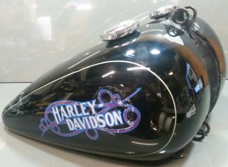 OEM Harley Davidson vintage Gas Tank Split Fuel Springer Softail Vtg 1980s 5