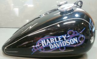 OEM Harley Davidson vintage Gas Tank Split Fuel Springer Softail Vtg 1980s 6