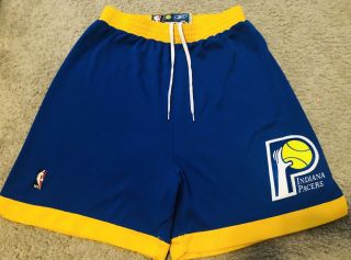 Authentic Indiana Pacers Vintage Reebok Pro Cut Shorts Size 38 Mens Very Rare