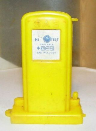 Vintage Plastic Gas Pump For Toy Gas Station - Hi Test