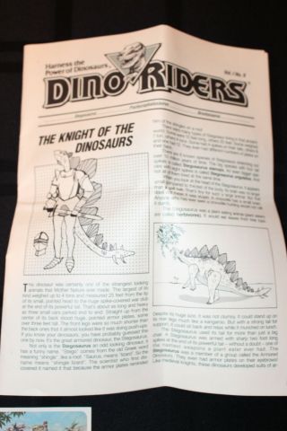 Vintage 1989 Tyco DINO RIDERS Kelloggs FAN CLUB Membership Kit EXCLUSIVE Variant 7