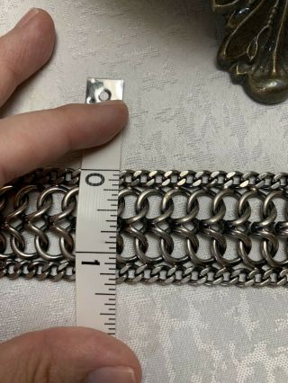 Vintage Sterling Danecraft Signed Silver Chain Bracelet 68 Grams 7