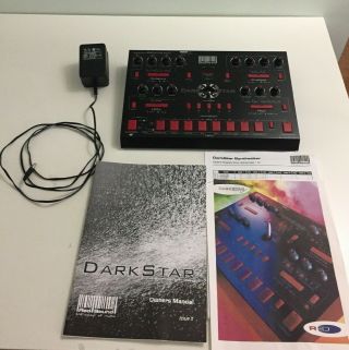 Vtg 1999 Red Sound Darkstar Synthesizer Eight Voice Polyphonic Tabletop Made Uk