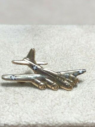 Very Rare Vintage Wwii Us Army Air Force B - 29 Bomber Gold Tone Sweetheart Pin