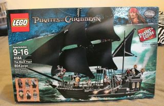 Lego Pirates Of The Caribbean The Black Pearl 4184 Set Very Rare Oop