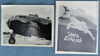 Wwii Nose Art Photos B - 29 Superfortress " Over Exposed "