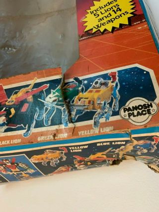 Vintage Voltron 1984 Plastic World Events Prod Large Lion Panosh Place Toy W Box 10